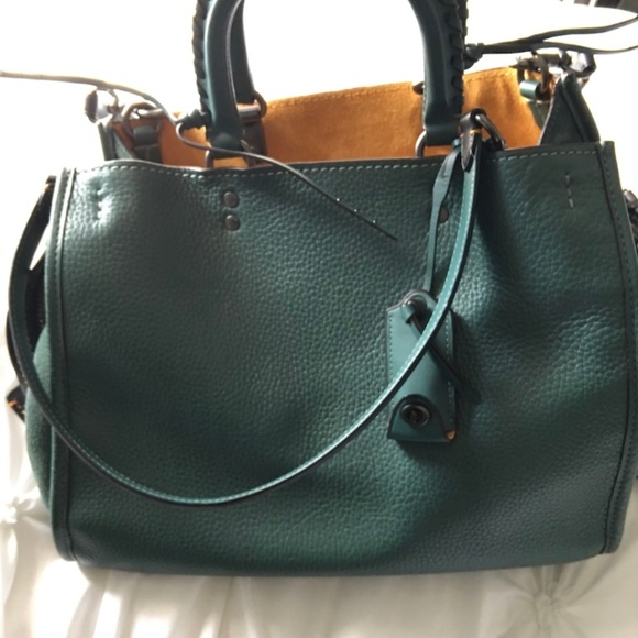 Coach leather and suede handbag - Picture 1 of 5